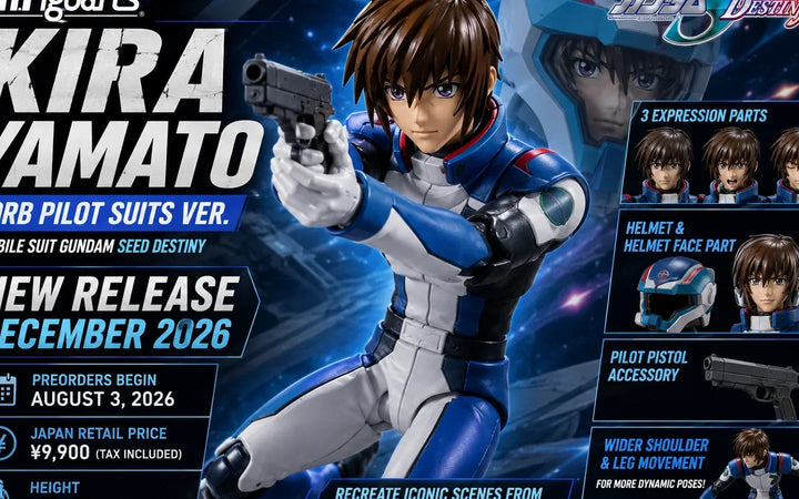 S.H.Figuarts Kira Yamato ORB Pilot Suits Ver.: Preço, Data de Lançamento e Acessórios