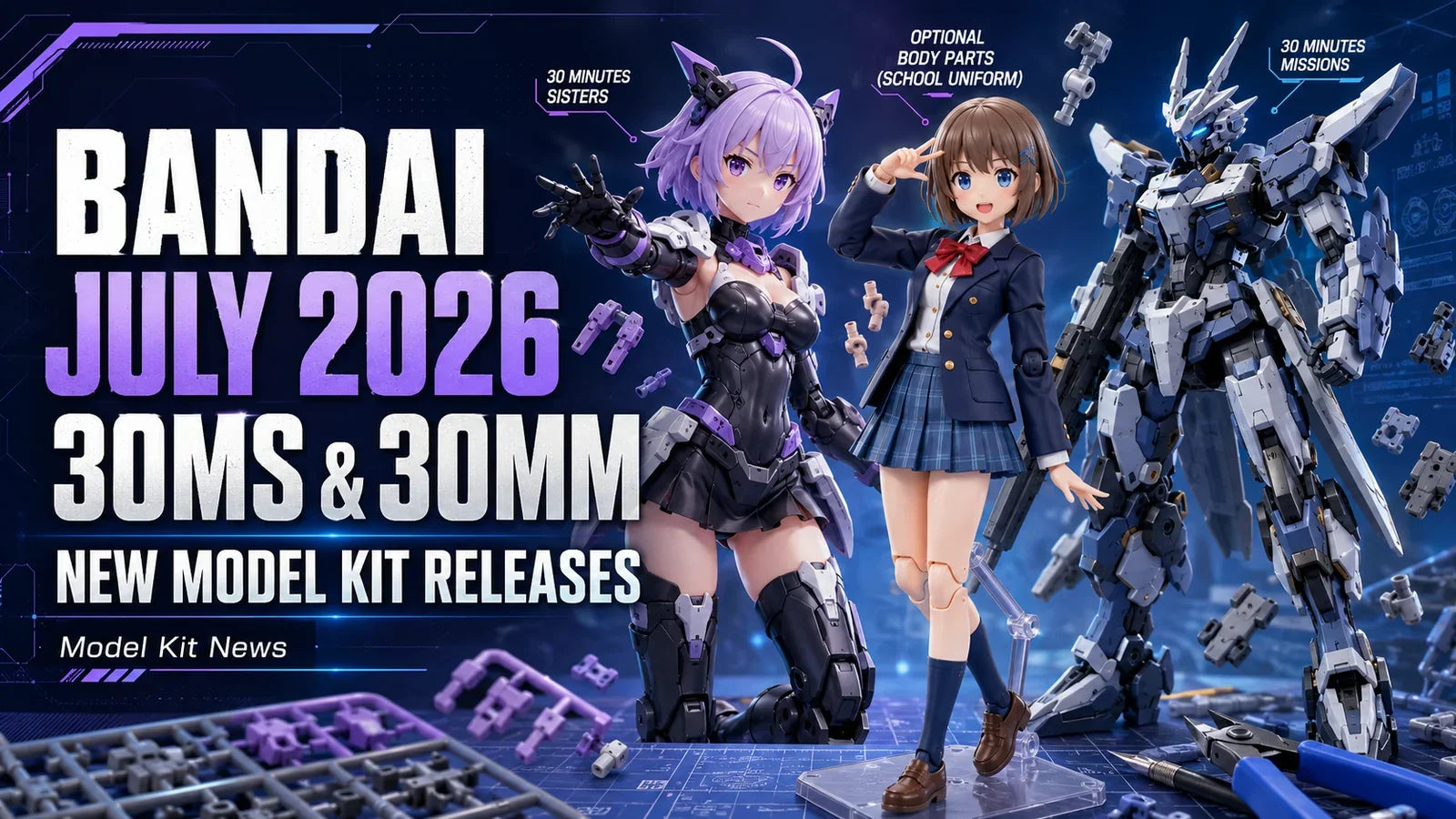 Bandai July 2026 Model Kit Releases: New 30MS and 30MM Kits to Watch