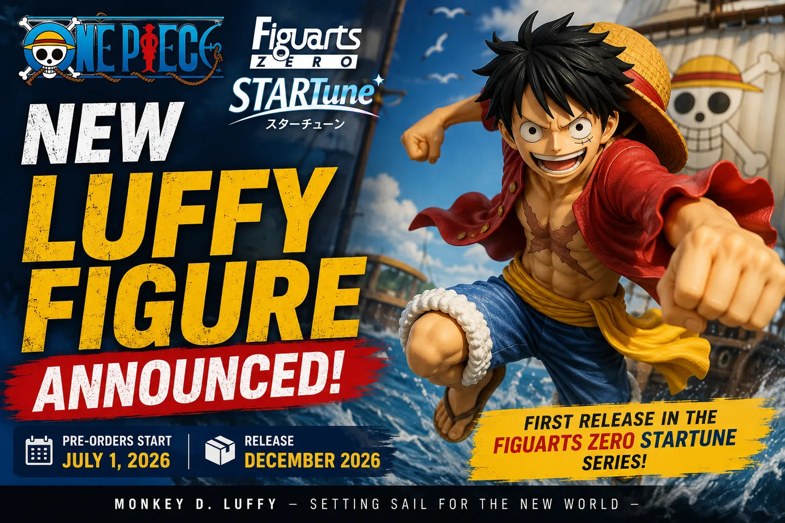 New Figuarts ZERO STARTune Luffy Figure Announced for One Piece Collectors