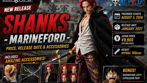 S.H.Figuarts Shanks Marineford: Preço, Data de Lançamento e Acessórios