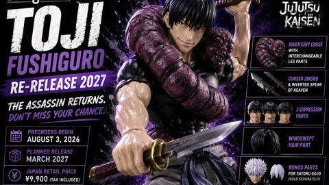 S.H.Figuarts Toji Fushiguro Relançamento 2027: Preço, Data de Pré-Venda e Detalhes da Figura