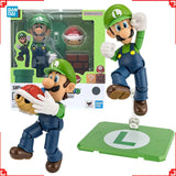 Bandai Super Mario Bros Anime Figure SHF Luigi Action Figures High Pos