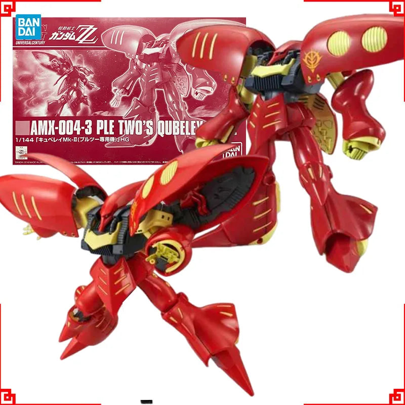 Bandai Gundam Model Kit HG Ple Two Qubeley MK2 Anime Figure Gunpla Bui