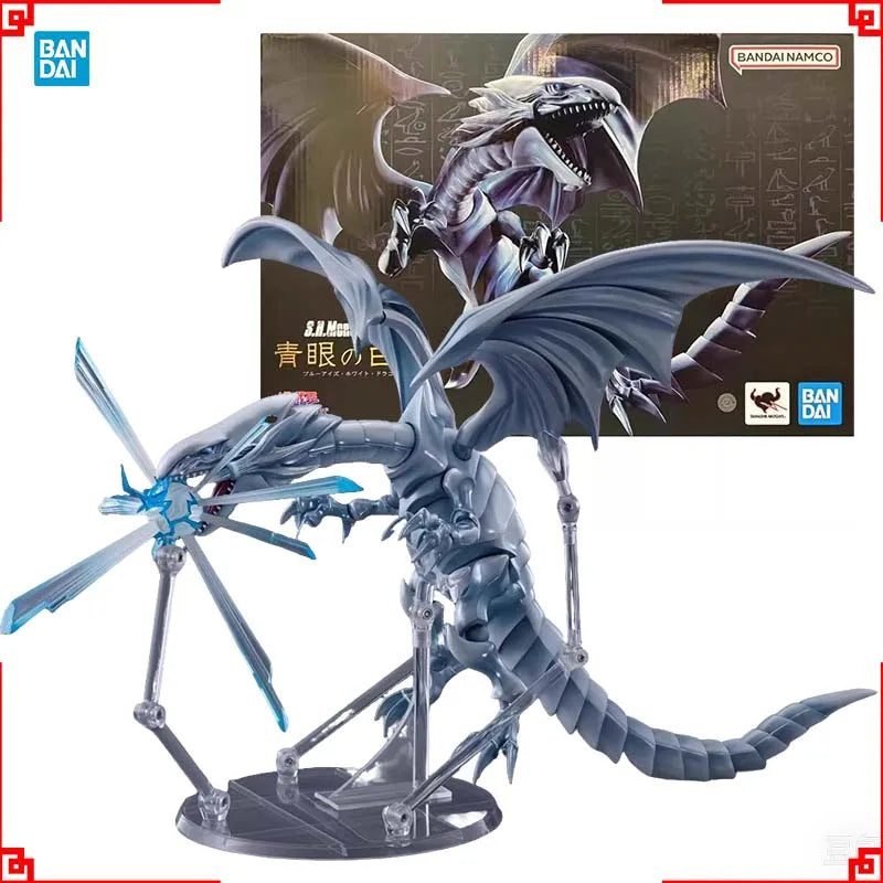 Bandai Authentic Yu Gi Oh Anime Figure SHM Blue-Eyes White Dragon High