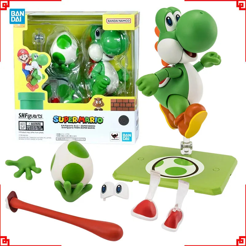 Bandai Super Mario Bros Anime Figure SHFYoshi T·Yoshisaur Munchakoopas