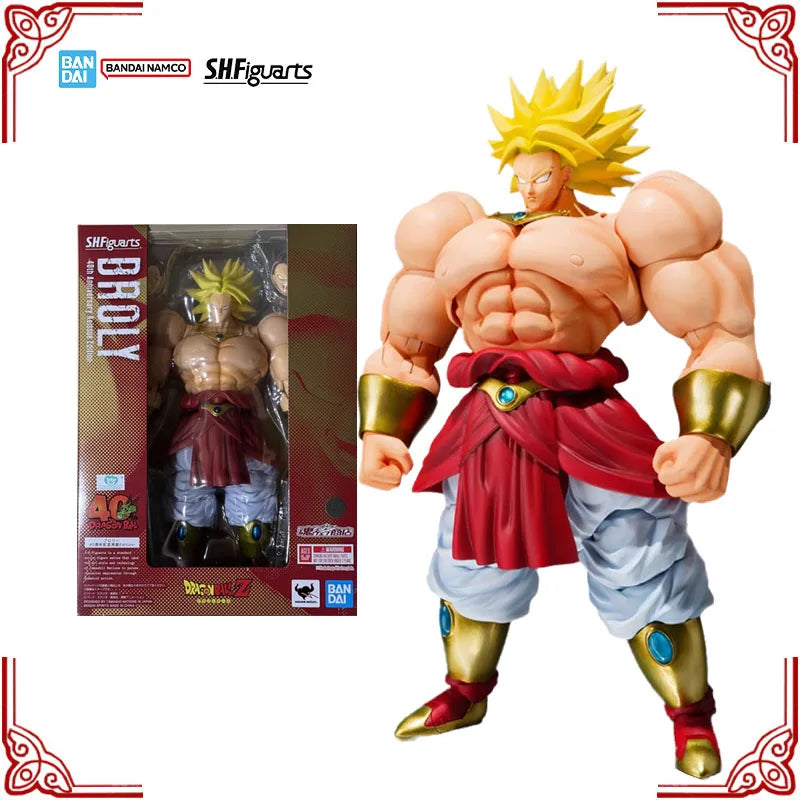 In Stock Genuine Bandai Dragon Ball Z Model Kit SHF Broly 40th Anniver