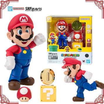 In Stock Genuine Bandai Super Mario Model Kit SHF Mario Anime Action F