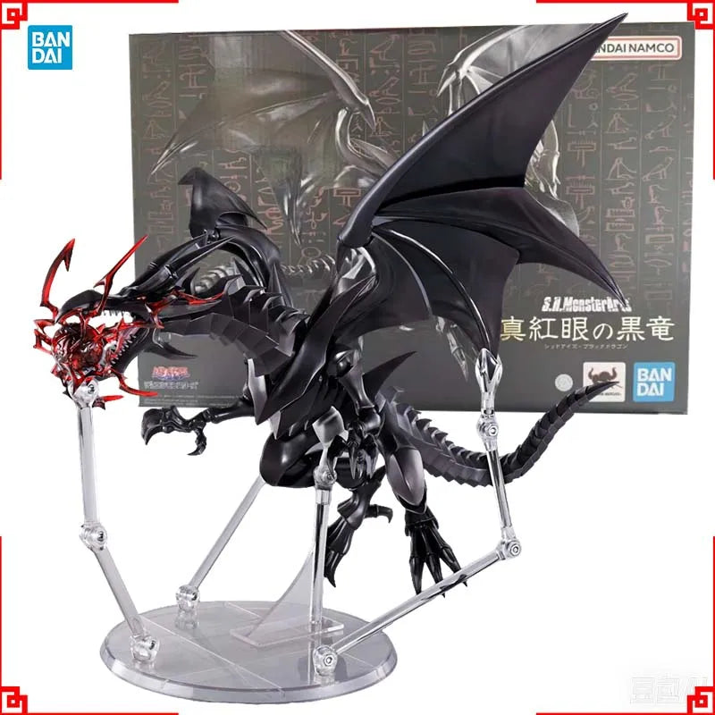 Bandai Authentic Yu Gi Oh Anime Figure SHM Red-Eyes Black Dragon High 