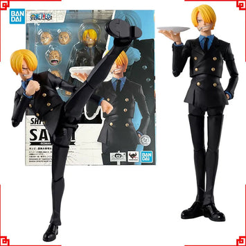 Bandai One Piece Anime Figure SHF Sanji Romance Dawn Action Figures Hi