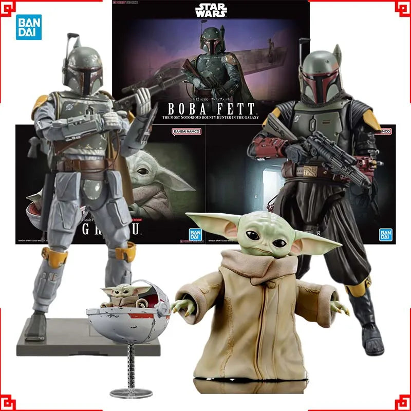 Bandai Star Wars Model Kit The Mandalorian Grogu Boba Fett Anime Figur