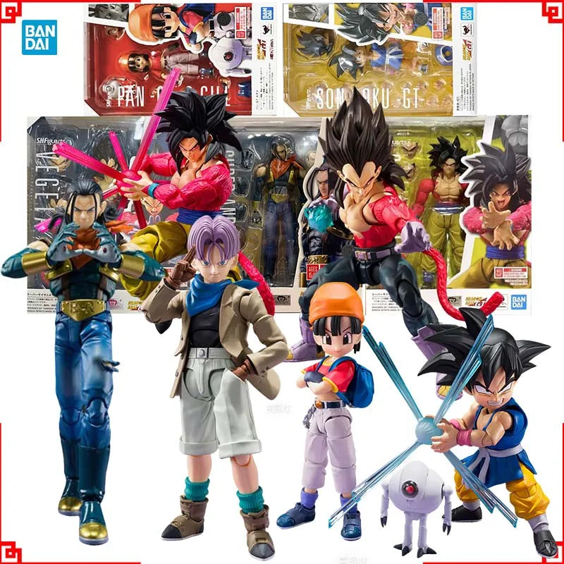 Bandai Dragon Ball GT Action Figure SHF Super Saiyan 4 Goku Vegeta Pan