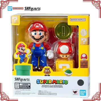 In Stock Genuine Bandai Super Mario Model Kit SHF Mario Anime Action F