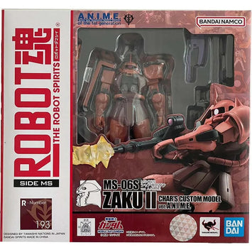 Bandai Gundam Model Kit Roboto Spirits Zaku 2 Char Custom Anime Figure